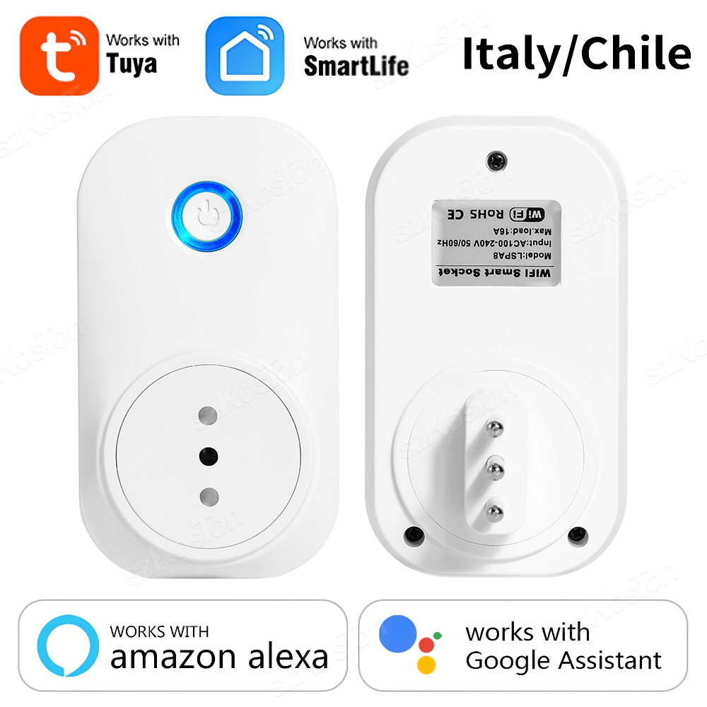 Outdoor Power Outlet Wifi - 16A 칠레 이탈리아 Wifi 스마트 소켓
