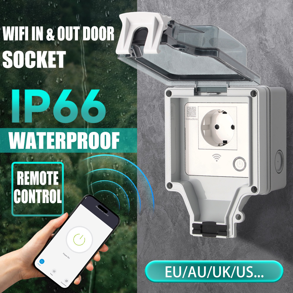 Outdoor Power Outlet Wifi - 스마트 야외 소켓 IP66 방수 16A