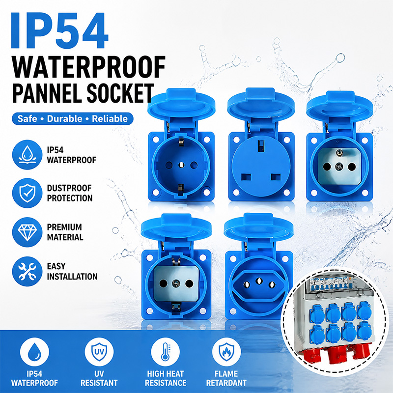 Outdoor Power Inlet Box - IP54 16A 방수 산업용 패널 소켓