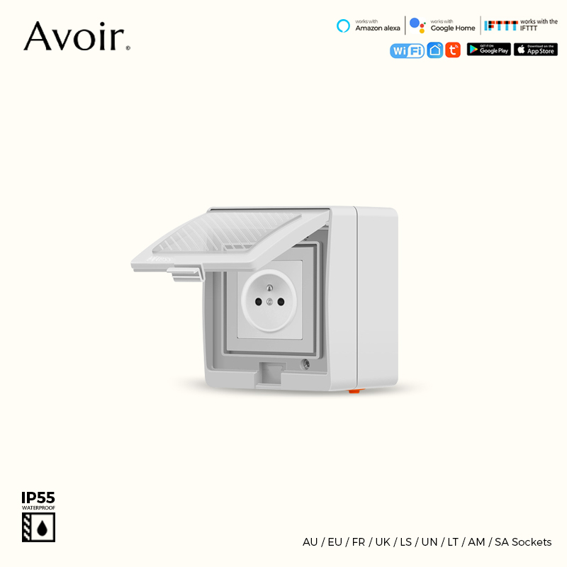 Outdoor Power Outlet Wifi - Avoir Tuya 타이머가있는 스마트 방수 Wifi