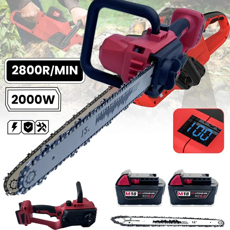 Pole Saw Cordless - 브러시리스 전기톱 12인치 자동 오일러 무선