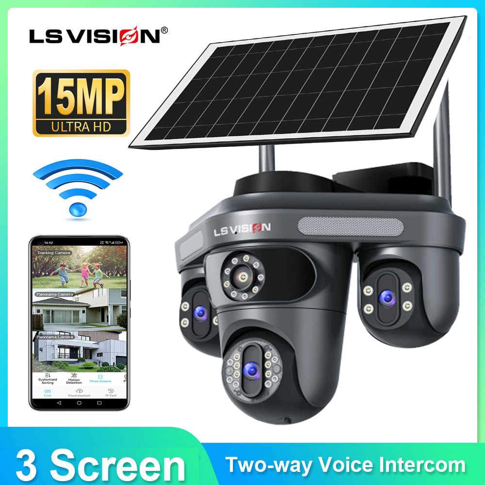 LS VISION 다중 렌즈 3화면 와이파이 야외 보안 - Outdoor Power Monitor 리뷰 및 가격