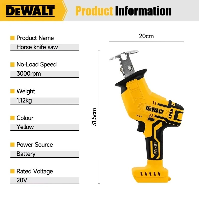 Dewalt 전기톱 2800RPM 브러시리스 왕복톱 다 - Pole Saw Cordless 리뷰 및 가격
