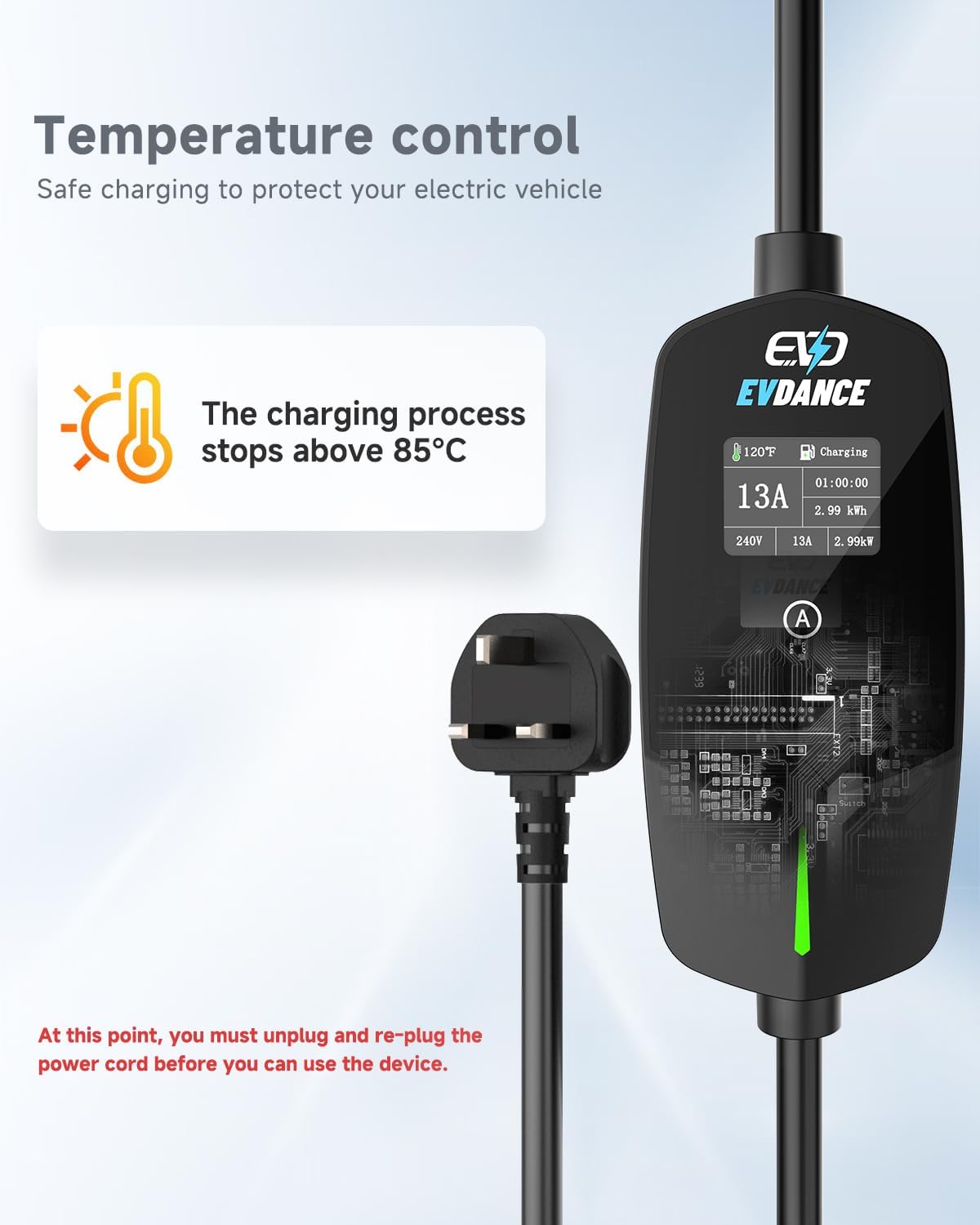 EVDANCE 휴대용 EV 충전기 타입 2 영국 플러그 - Outdoor Power Plug 리뷰 및 가격