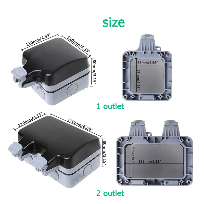 16A EU KR 야외 벽 방수 소켓 콘센트 한국 전력 - Outdoor Power Inlet Box 리뷰 및 가격
