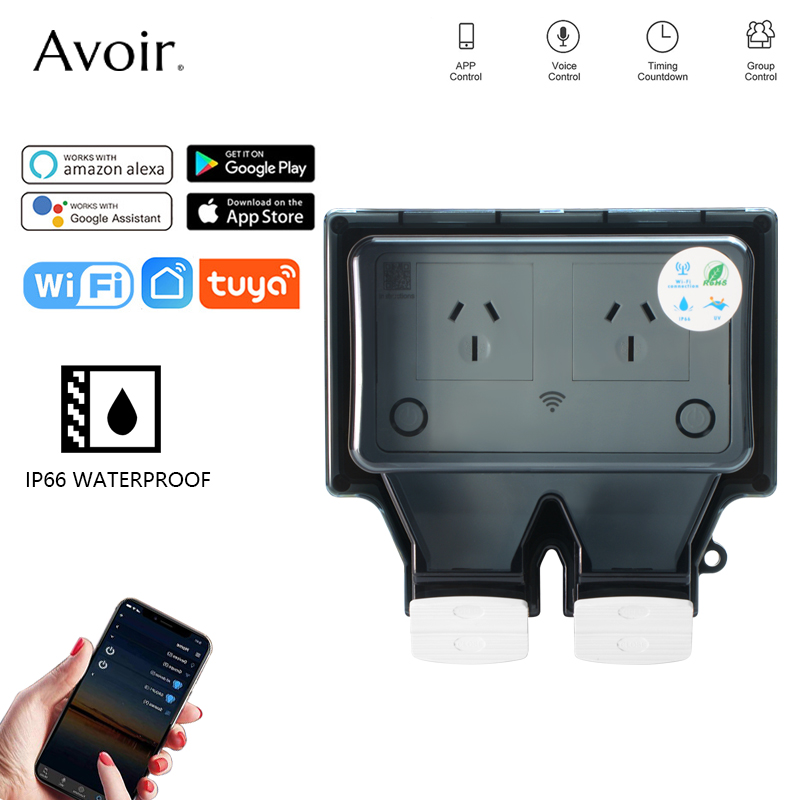 Avoir Tuya 와이파이 방수 전기 소켓, 타이머  - Outdoor Power Inlet Box 리뷰 및 가격