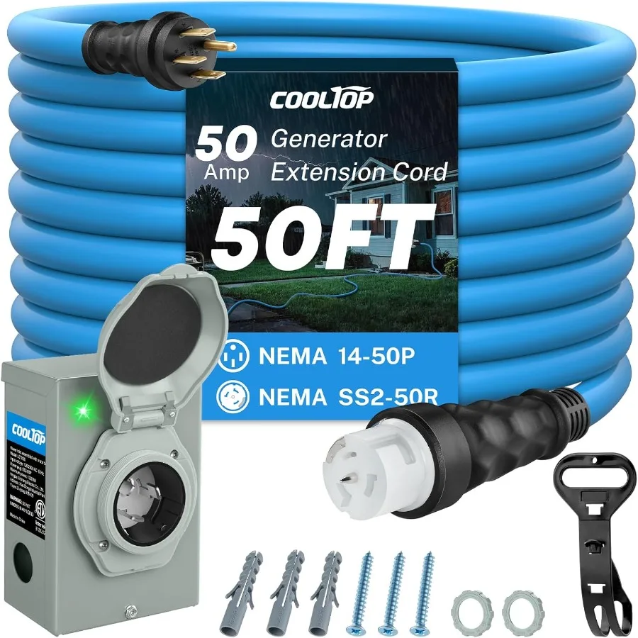 50암페어 발전기 코드 및 전원 입력 박스 키트 (50 - Outdoor Power Inlet Box 리뷰 및 가격