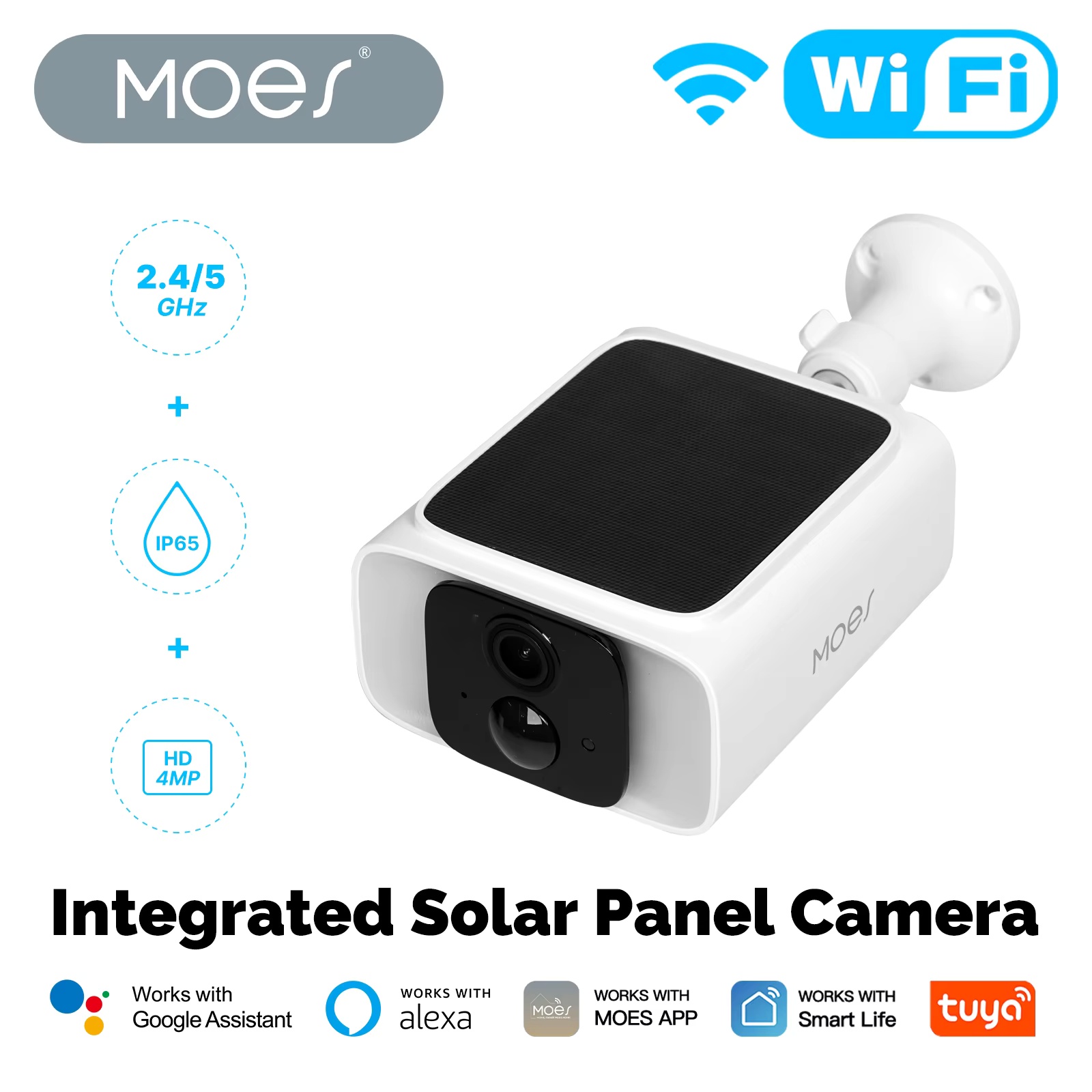 MOES Tuya 스마트 WiFi 태양광 카메라 2.4 - Outdoor Power Monitor 리뷰 및 가격